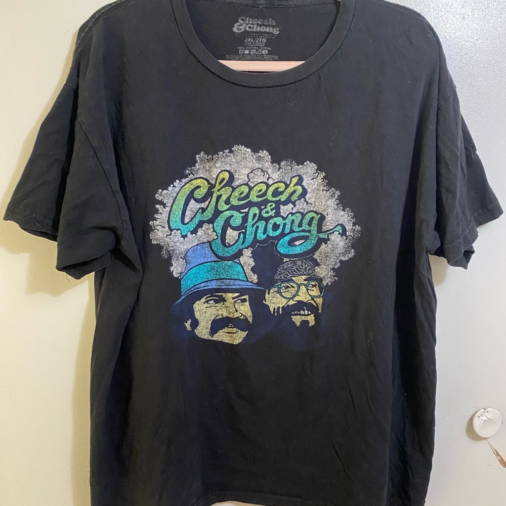 Cheech & Chong Black Graphic T-Shirt Size 2XL